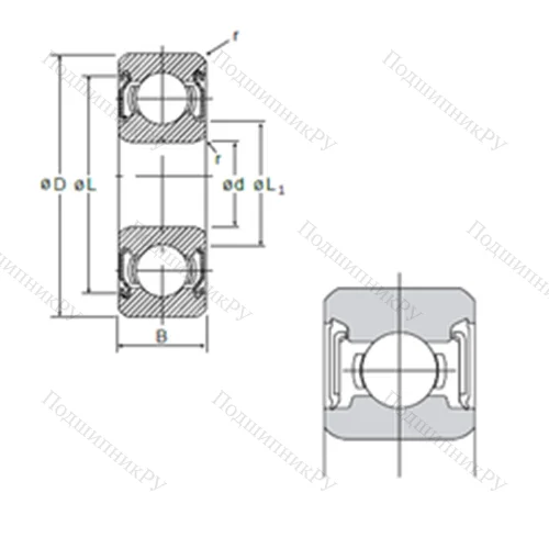 Подшипник шариковый радиальный 626DD от производителя  NMB