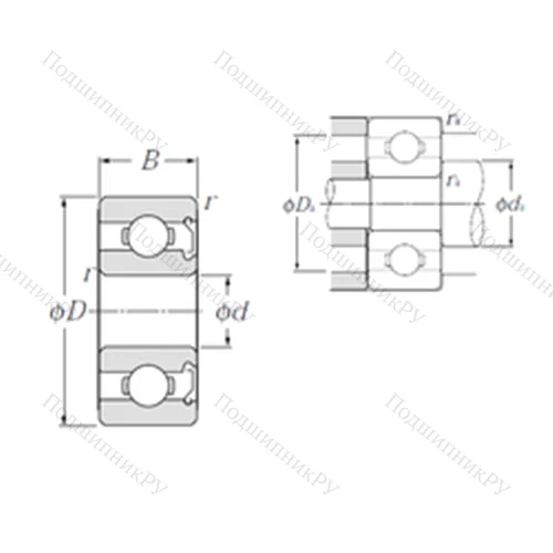 Подшипник шариковый радиальный 634Z