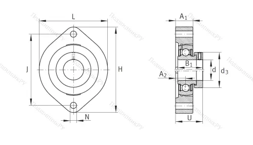 Подшипниковый узел FLCTE 35 XL в Челябинске