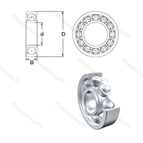 Подшипник шариковый радиальный R 188 от производителя  ZEN
