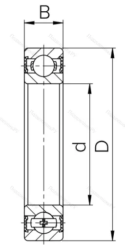 Шариковый однорядный подшипник 180309 (6309 2RS) в Челябинске