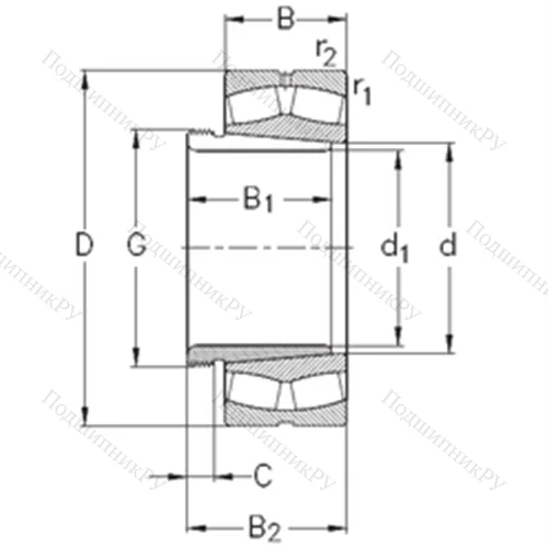 Подшипник роликовый радиальный самоцентрирующийся 230/710-K-MB-W 33+AH 30/710 от производителя  NKE