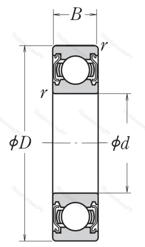 Однорядный шариковый подшипник 6218 ZZ CM от производителя  NSK