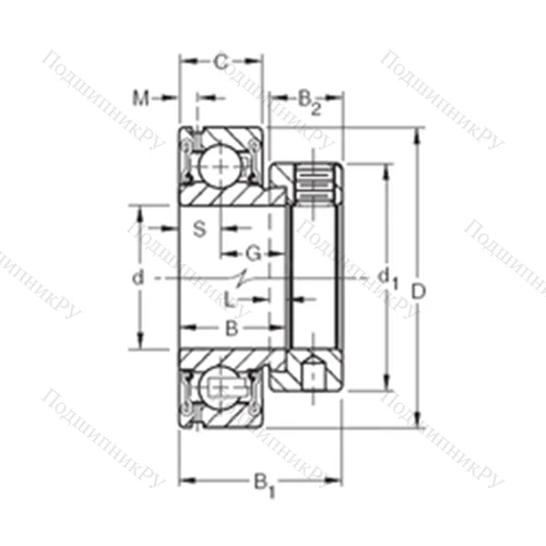 Подшипник шариковый радиальный GRAE 20RR