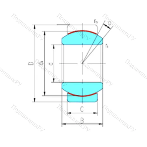 Подшипник скольжения сферический GE 55ET/X