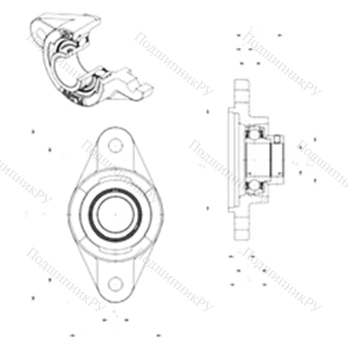 Подшипниковый узел шариковый радиальный ESFLZ 207 от производителя  SNR