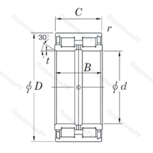 Подшипник роликовый радиальный DC 5072