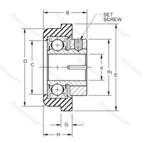 Подшипниковый узел шариковый радиальный S 3PP 16RTF от производителя  TIMKEN