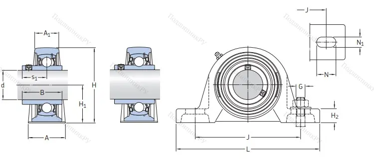 Подшипниковый узел SY 60 TR в Челябинске