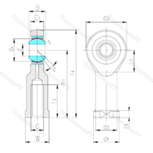 Подшипник скольжения сферический SIK 5C от производителя  LS