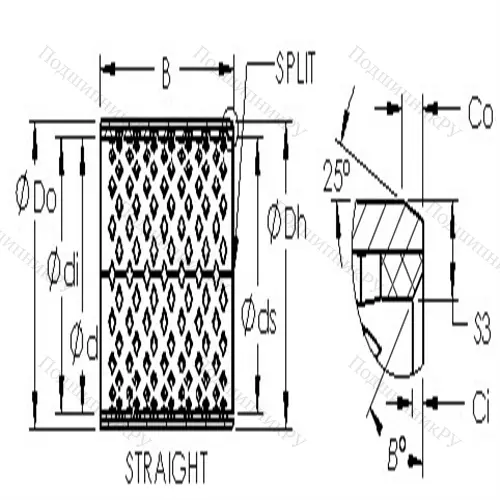 Втулка скольжения AST 090 18070 от производителя  AST Втулка скольжения AST 090 18070 от производителя  AST