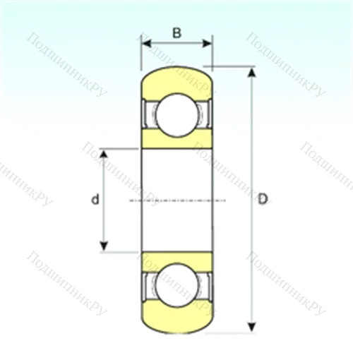 Подшипник шариковый радиальный 6203-2RS BOMB от производителя  ISB