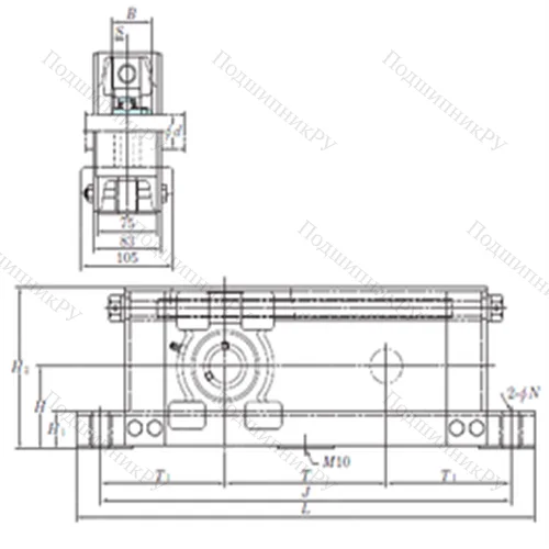 Подшипниковый узел шариковый радиальный UCTU 317-600 от производителя  KOYO
