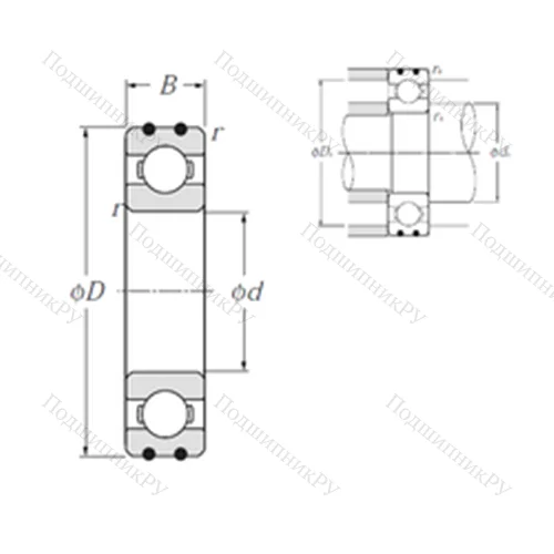 Подшипник шариковый радиальный AC-6209