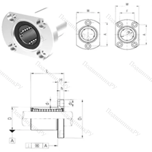 Подшипник шариковый линейный LMH 12UU от производителя  Samick