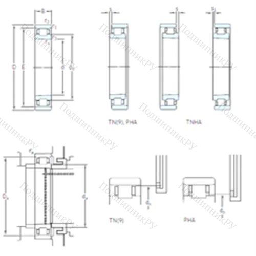 Подшипник роликовый радиальный N 1008 KTNHA/HC 5SP от производителя  SKF