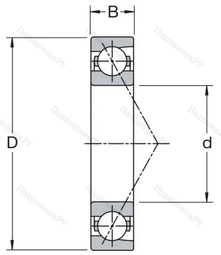 Однорядный шариковый подшипник 7409 BGM от производителя  SKF