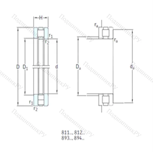Подшипник роликовый упорный 81116TN от производителя  SKF