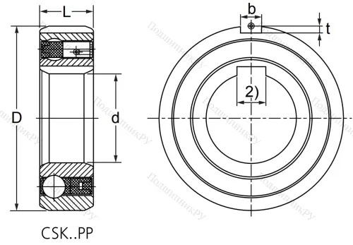 Подшипник обгонной муфты  CSK 25 PP в Челябинске