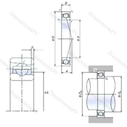 Подшипник шариковый радиально-упорный 75BNR 10X