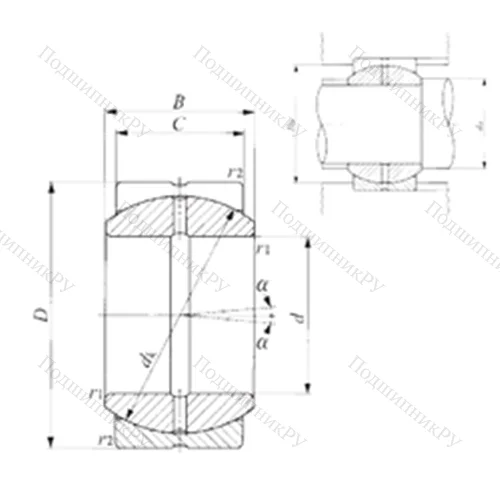 Подшипник скольжения сферический SB 150A от производителя  IKO