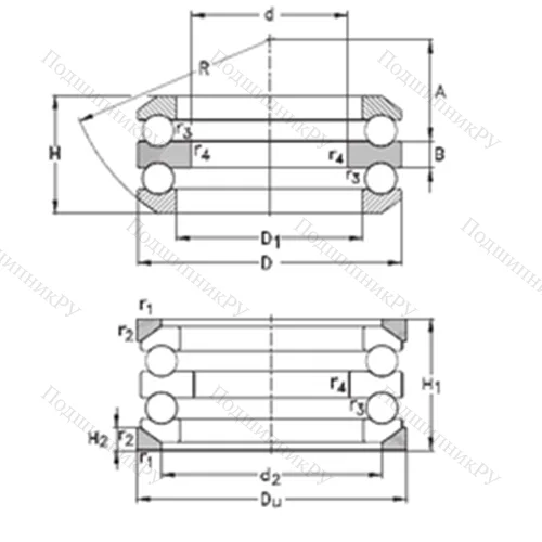 Подшипник шариковый упорный 54217-MP+U 217 от производителя  NKE