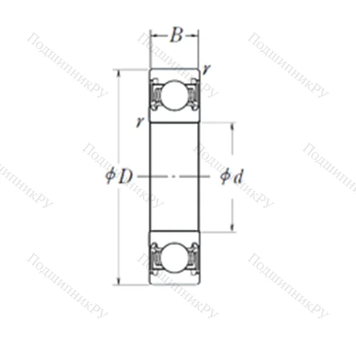 Подшипник шариковый радиальный BB 1-0633A от производителя  SKF