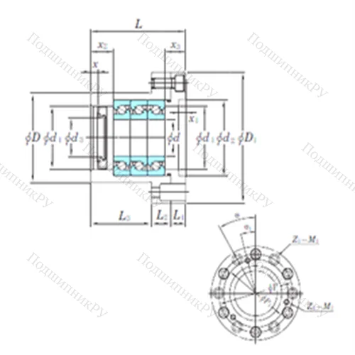 Подшипник шариковый упорно-радиальный BSU 2562BDFD