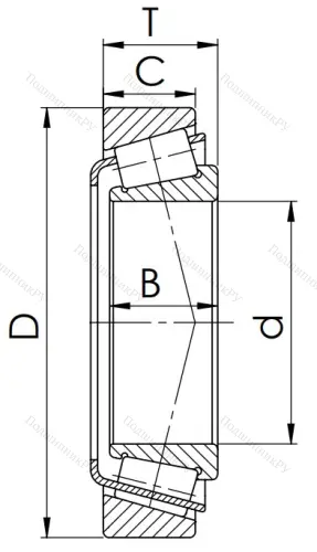 Конический роликовый подшипник 27305 (31305) в Челябинске