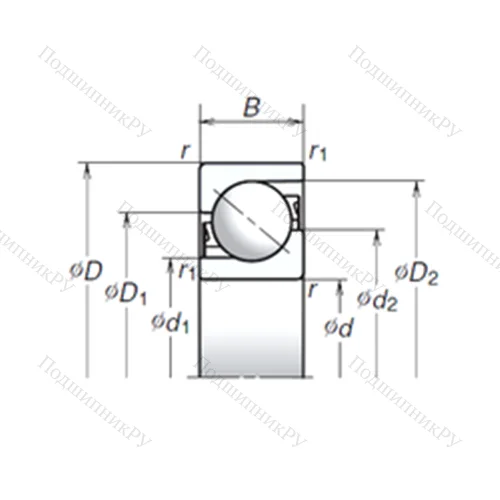 Подшипник шариковый упорно-радиальный 120TAC 03CMC