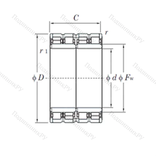 Подшипник роликовый радиальный 80FC 55300