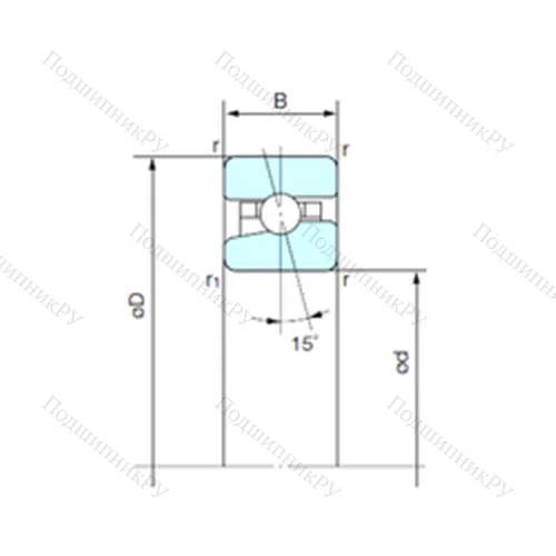 Подшипник шариковый радиально-упорный BNH 022