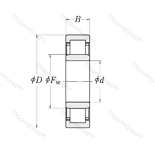 Подшипник роликовый радиальный LLRJ 4.1/2 от производителя  RHP