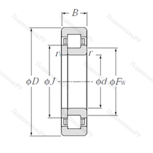 Подшипник роликовый радиальный NUP 1014