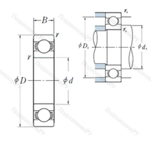 Подшипник шариковый радиальный B 280-6