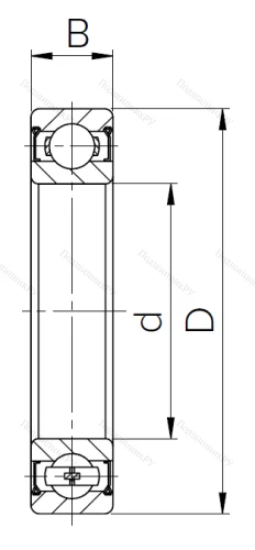 Шариковый однорядный подшипник 80406 (6406 ZZ) в Челябинске