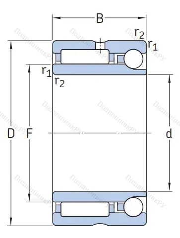 Комбинированный подшипник NKIA 5906 от производителя  SKF