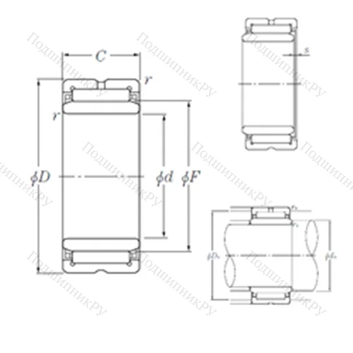 Подшипник игольчатый радиальный NA 4918R от производителя  NTN