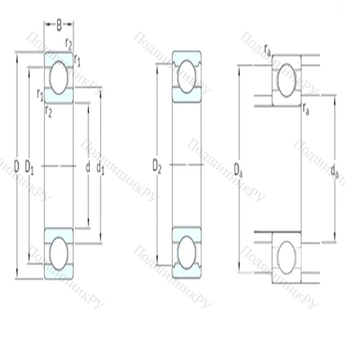 Подшипник шариковый радиальный WBB 1-8704 от производителя  SKF