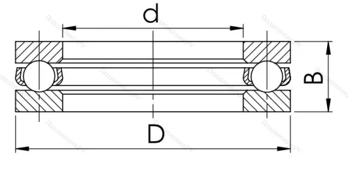 Упорный шариковый подшипник 8113 (51113) в Челябинске