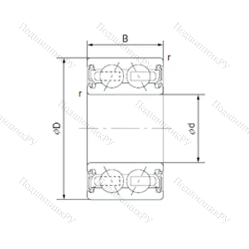 Подшипник шариковый радиально-упорный 40BGS 11G-2DS