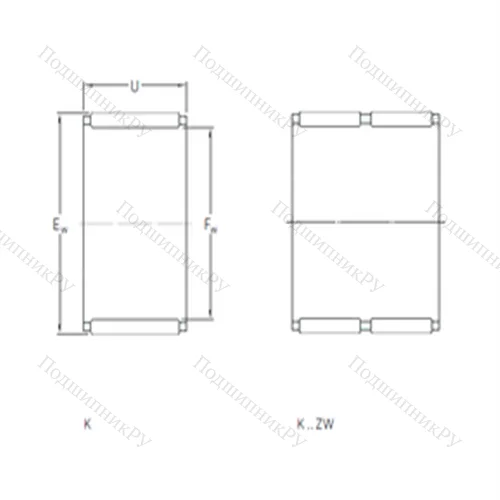 Подшипник игольчатый радиальный K 210x220x42