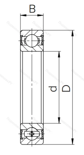 Шариковый однорядный подшипник  6-180100 C 17 (6000 2RS) в Челябинске