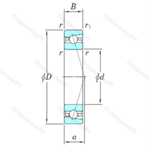 Подшипник шариковый радиально-упорный 3NCHAC 913C