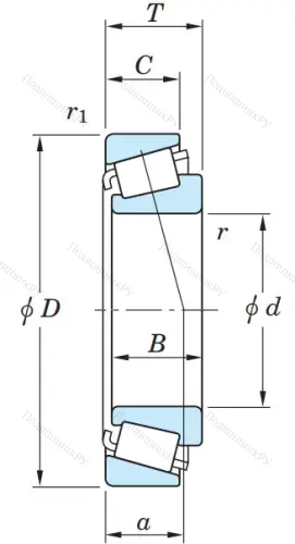 Конический роликовый подшипник 32018 X от производителя  SKF