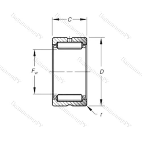 Подшипник игольчатый радиальный HJ-8010436 от производителя  TIMKEN
