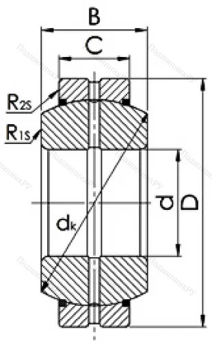 Шарнирный подшипник GE 120 ES 2RS в Челябинске