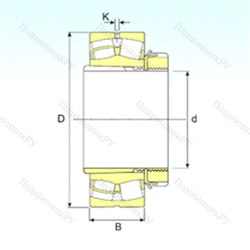 Подшипник роликовый радиальный самоцентрирующийся 23036 EKW 33+H 3036 от производителя  ISB