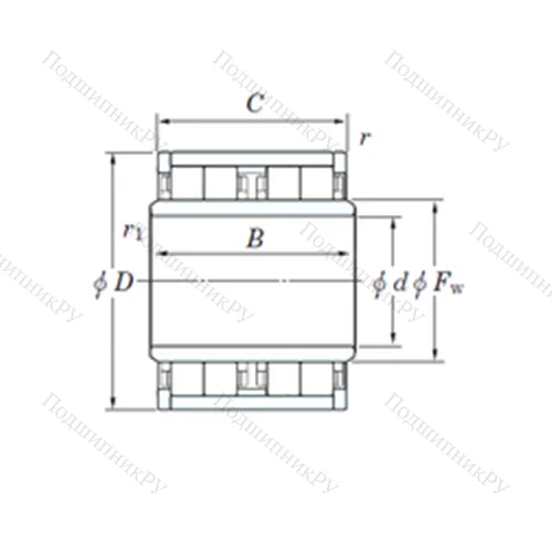 Подшипник роликовый радиальный 4UJ 130B