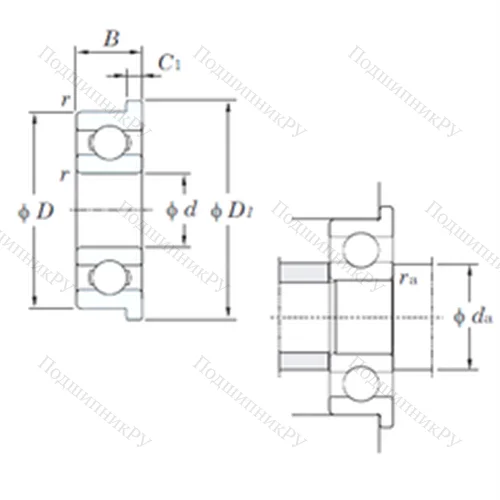 Подшипник шариковый радиальный MLF 3008 от производителя  KOYO